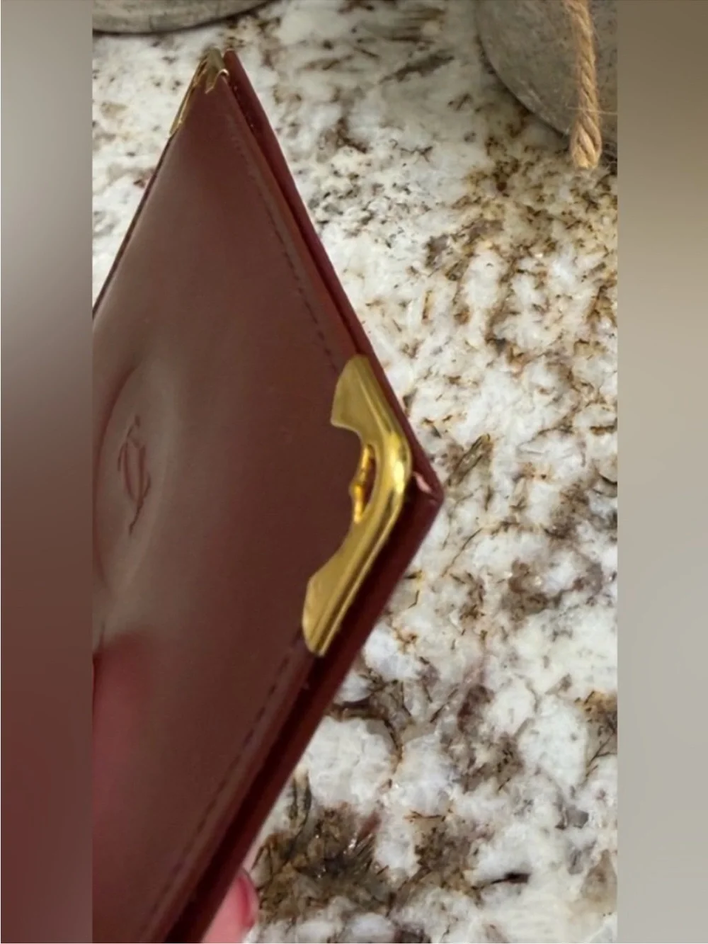 Cartier Vintage And Elegant Leather Card Holder/ Multi-Use Leather